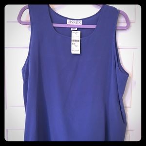 Blue 100% Silk Shell